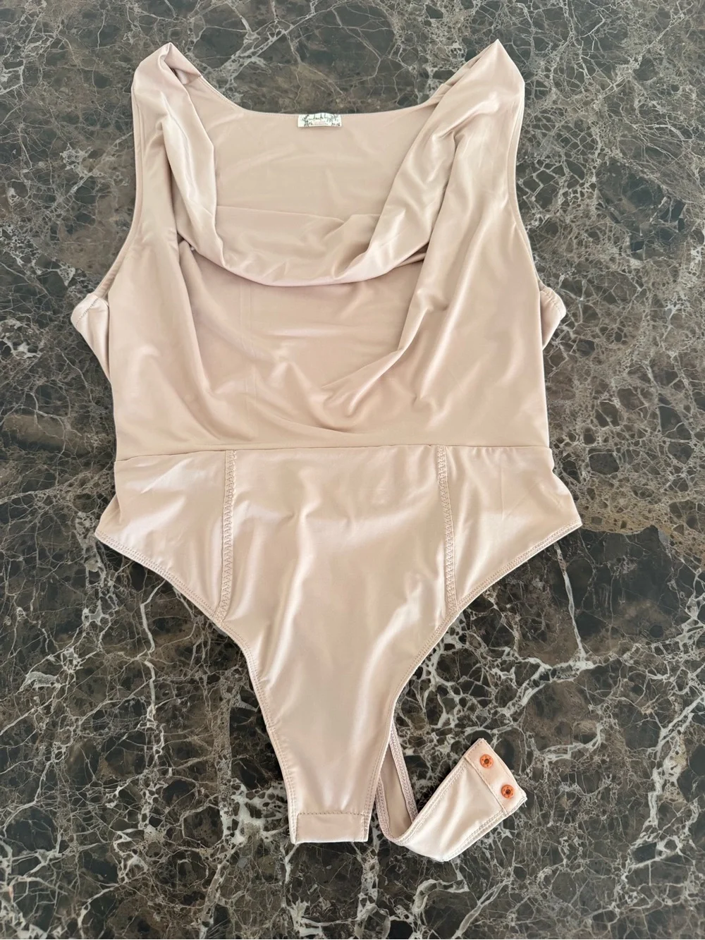 Free People Women’s Nude Cowl Neck One-Piece Bodysuit